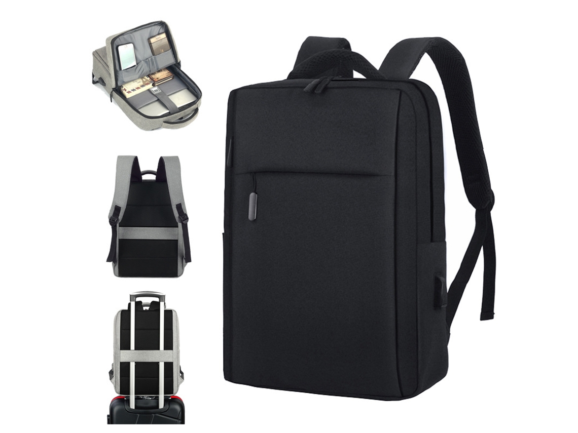 Mochila Até 17.3 Polegadas Com Porta Usb Para Notebook/viagens/tablets, Eletrônicos E Acessórios. Resistente À Água Preto Hexinyigjly