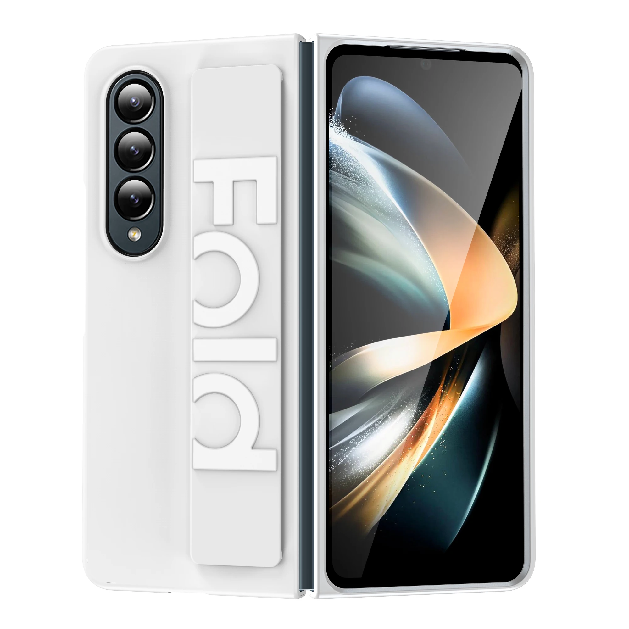 (branco Z Fold 4) Capa Protetora De Silicone Macio Para Pulseira, Ultrafina E Fosca.