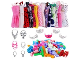 Mali conjunto de Roupas e Acessórios para Boneca 46pcs Moda Segura Presente para Meninas