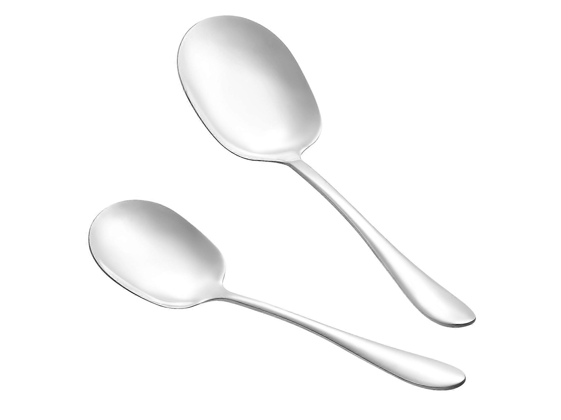 Colheres Para Servir Comida Ocidental 2 Unidades Bestonzon Colheres De Aço Inoxidável Para Cozinha