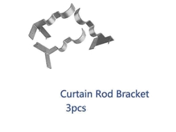 Suportes para Barra de Cortina 2pcs Prata Nova Line