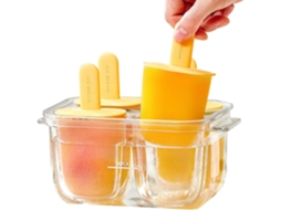 Forma Para Picolé Com 4 Cavidades, Anti Gotejamento E Antiaderente