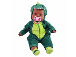 Mali boneca de Bebê Realista de Vinil 40,64 Cm com Pijama Dinossauro e Chupeta