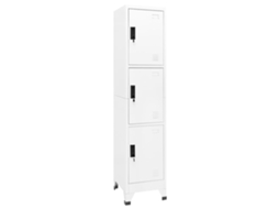 Locker Cabinet, Locker Cabinets Vidaxl Branco Aço (n/a)