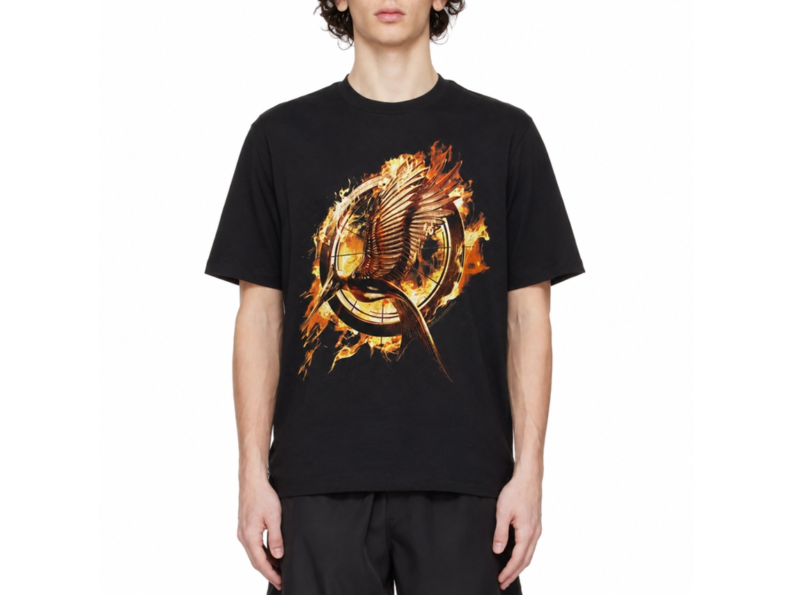 Rockinstone Hunger Games Movie Catching Fire Mockingjay Black Adult T-shirt Size:xxxl