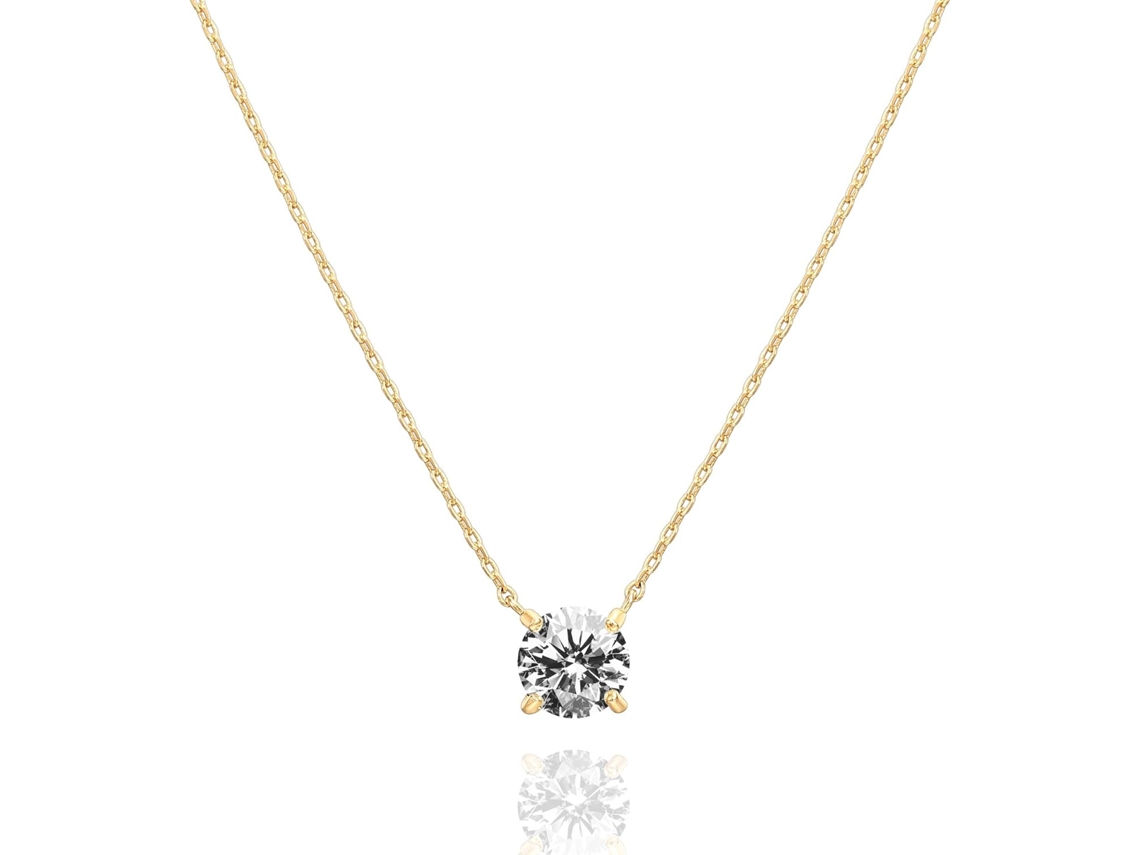 Colar Delicado De Zircónia Cúbica Gusshious | Colar De Ouro Para Mulher Como Presente De Aniversário - Ouro Amarelo