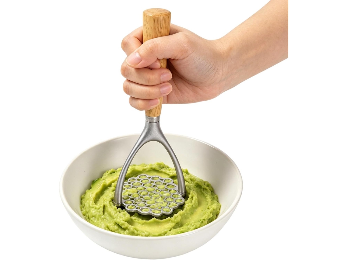Amassador De Batatas Ergonômico Com Cabo Duplo