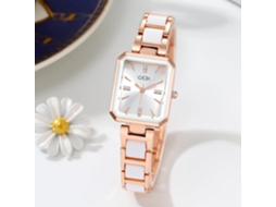 Lurelia Relógio Feminino 24×10×14×253 Mm, Aço Inox, Cerâmica, Rosa, Impermeável