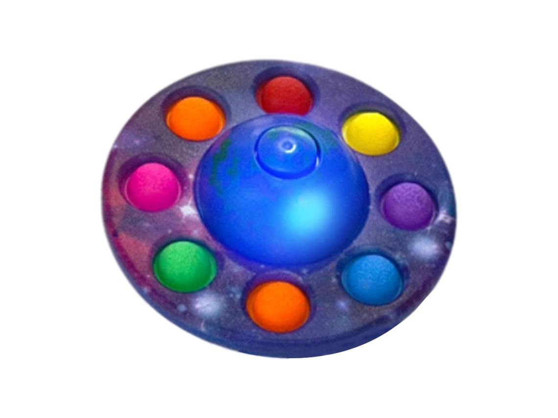 Brinquedo de bolhas Planeta com LED, brinquedo educativo espacial antiestresse, presente ideal para Natal e aniversários.