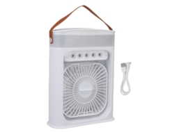 Ventilador De Ar Com Spray Laxiscreed Branco, Multifuncional, Usb, Compatível Com Água, Para Mesa E Ar Condicionado