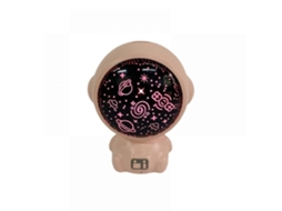 Caixa de som inteligente Astronaut com Bluetooth e suporte para recepção de FM (rosa)