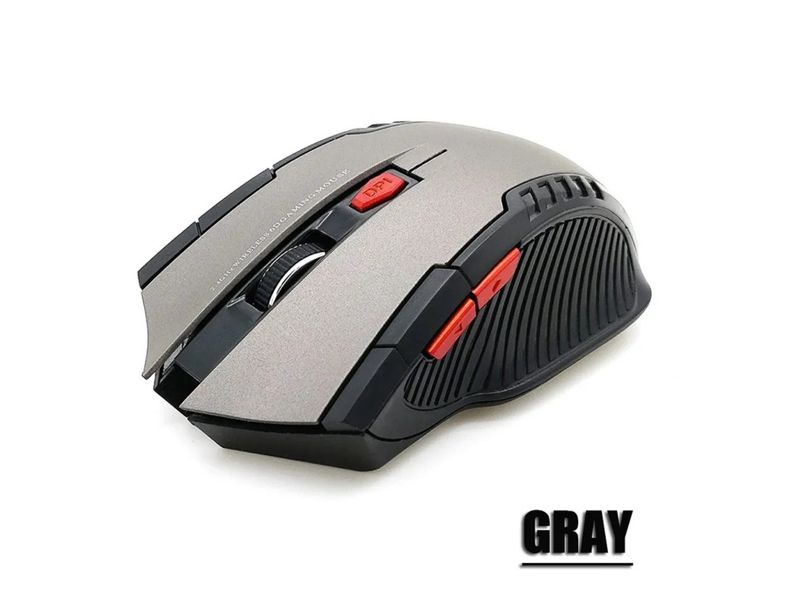 Rato Yizhood Receptor Usb Sem Fio De 2,4 Ghz Para Jogos 2000dpi Para Overwatch Cs Go Dota 2 Lol Fortnite Computador Laptop Pc Gamer Cinza