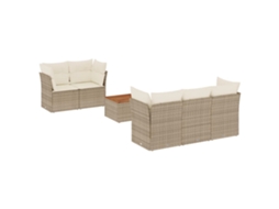 Garden Sofa Set, Garden Sofa Sets Vidaxl Bege Rattan / Vime (n/a)