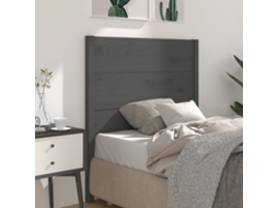 Vidaxl Cabeceira De Cama 96x4x100 Cm Pinho Maciço Cinzento