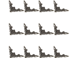 Conjunto De 12 Protetores Canto Metal Estilo Vintage, Design Versátil, Proteção Durável Para Móveis E Armários De