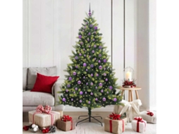 Vidaxl Árvore De Natal Artificial Articulada 300 Leds Verde 180 Cm