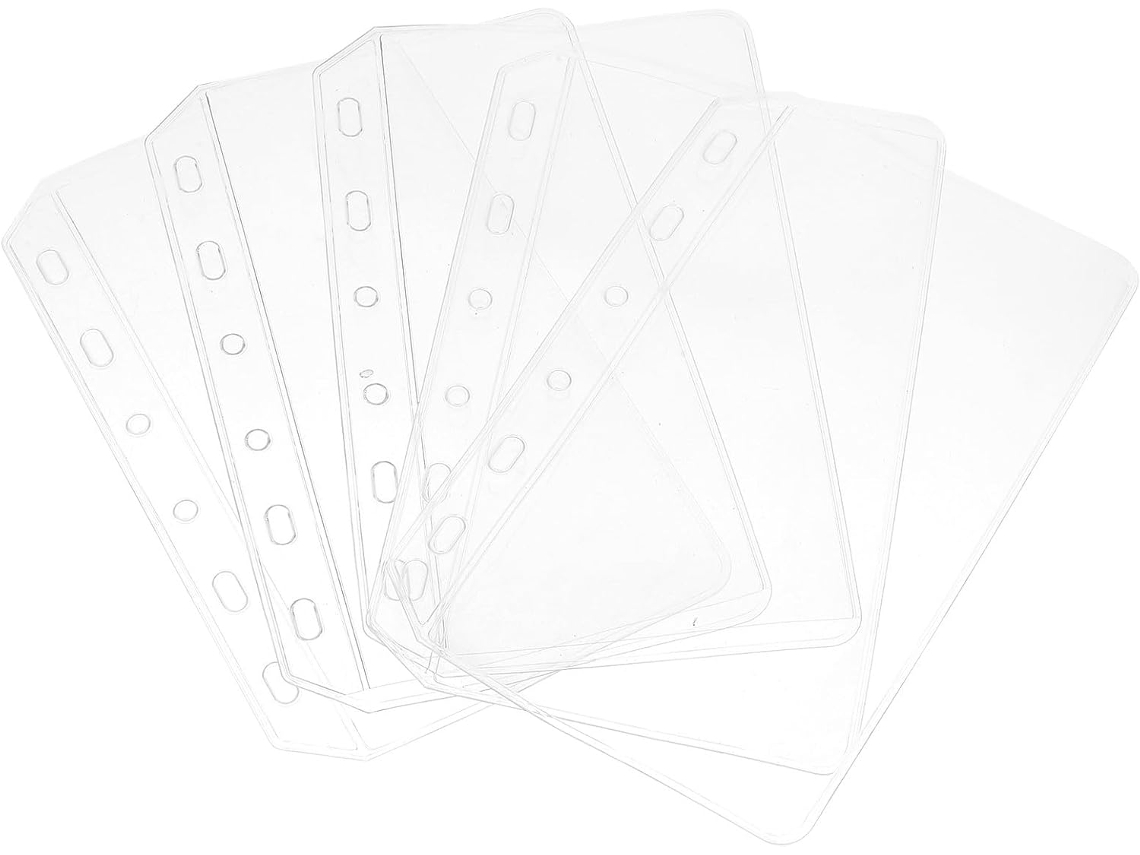 Pastas para Arquivos Supvox Com 6 furos, Bolsa de Armazenamento em PVC A7, 5 Peças para Organizar Documentos e Cadernos