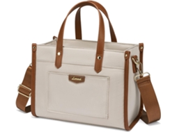 Bolsa de piquenique leve feminina Aquaforge, bolsa elegante de couro sintético, damasco
