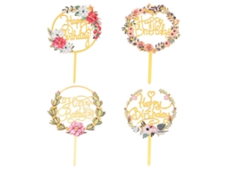 4pcs Decorações De Bolo