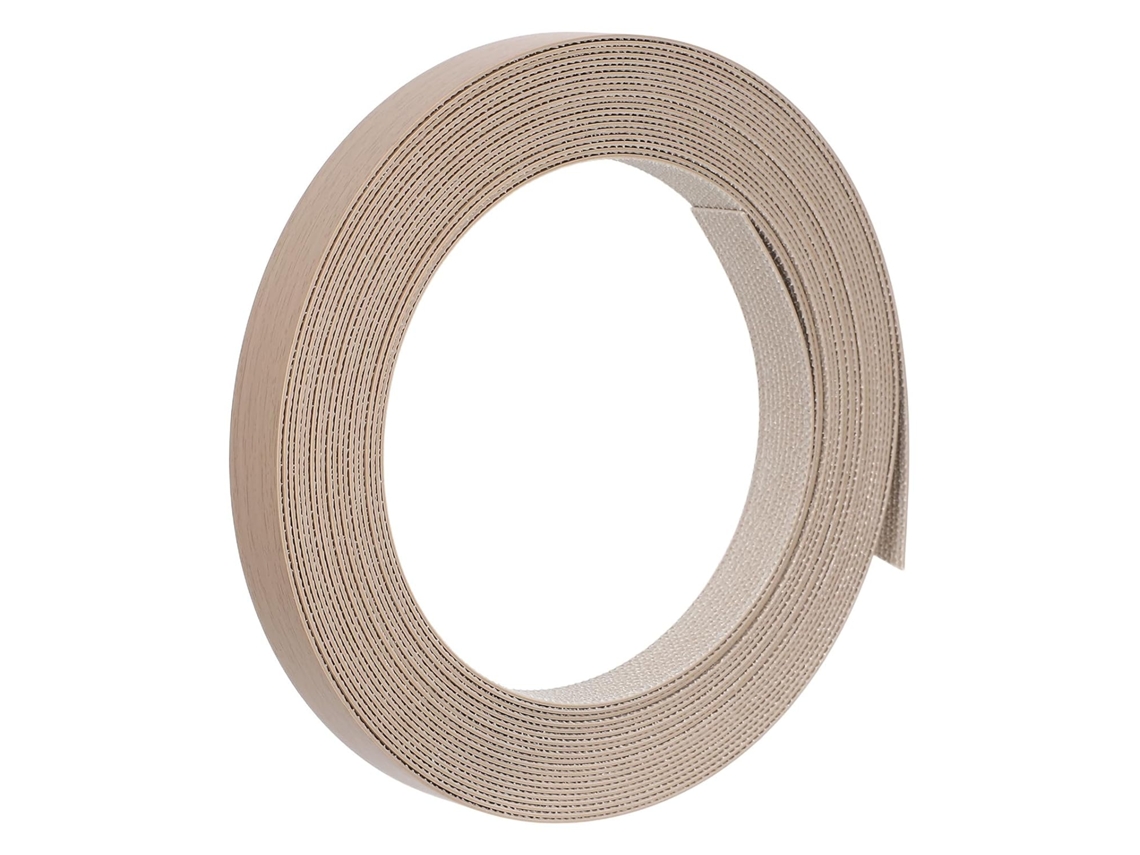Fita adesiva de PVC para bordas móveis, 10m x 2,1cm, com adesivo termofusível para reparos e projetos de bricolagem.