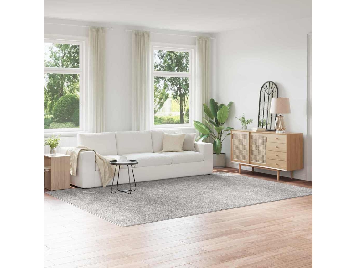Vidaxl Tapete Shaggy Antiderrapante Cinzento 240 X 340 Cm Pp