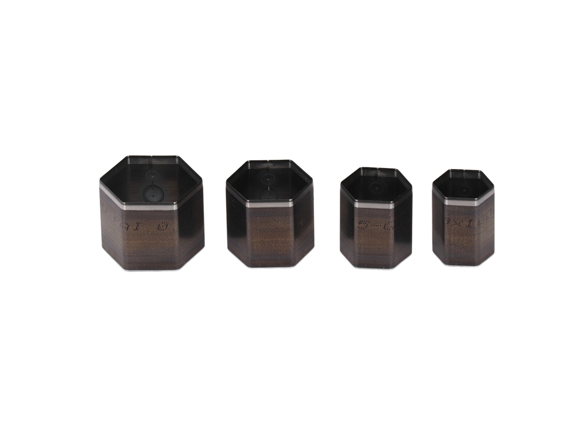 4 Peças Matrizes de Corte de Couro Hexagonal Aço Aliado Alta Resistência para Perfurar Oca Diy
