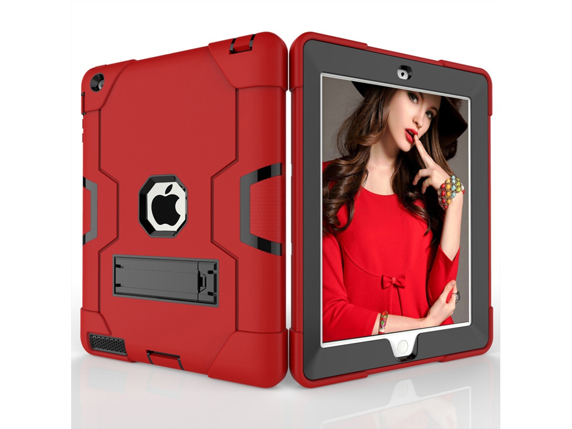 Lurelia Capa Para Ipad 9.7 2018, Silicone, Vermelho, Proteção Contra Quedas
