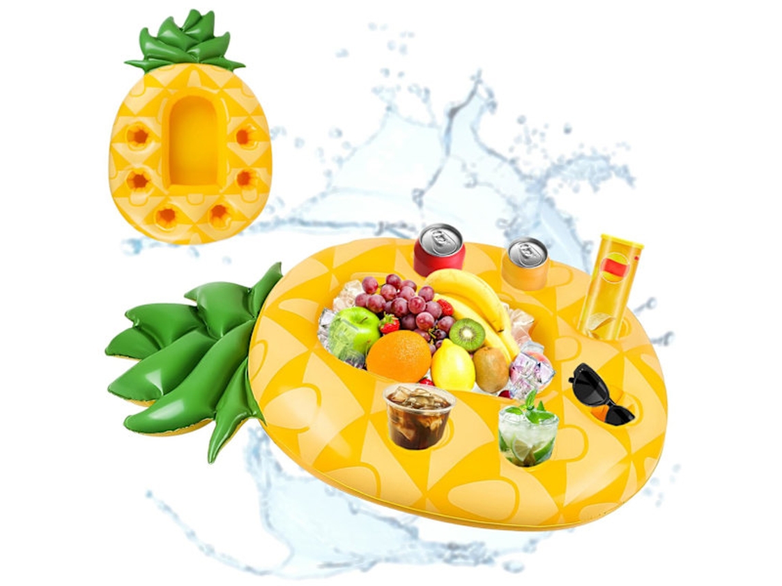 Porta-copos Inflável Em Formato De Abacaxi, Bar Flutuante Para Piscina, Suporte Inflável Para Bebidas, Bandeja Inflável Em Formato De Abacaxi, Bandeja