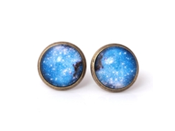 Brincos De Mulher Estilo Western Retro Pedras Artificiais Azul Céu
