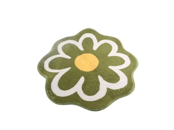 2026 alfombra de Cachemira Imitada Floral Absorbente Alfombra para Salón Baño Mesa de Café 60x60cm