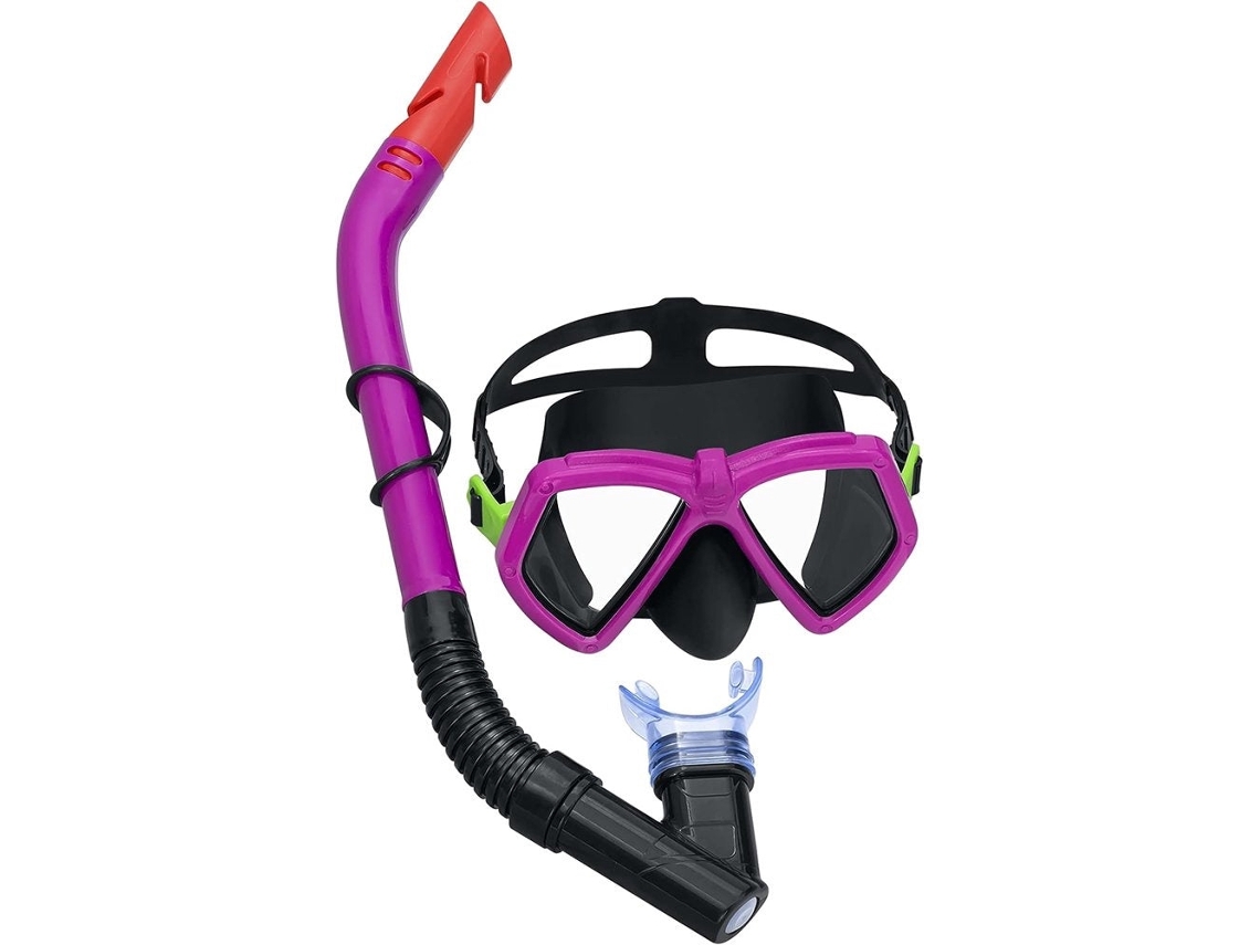 Conjunto de Mergulho Infantil Rosa com Válvula de Snorkel BRILVIBERA