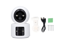 Câmera Web Para Casa Sem Fio Com Lente Dupla Interna, Segurança E Baby Monitor