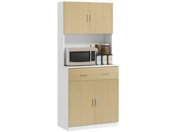 Armário 40x180 Cm Em Madeira Ideal Para Para Sala De Jantar Cor Branco Para Decoração E Funcionalidade Com Design Moderno E Prático E Branco