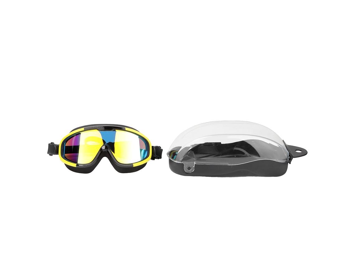 Óculos de Natação AQUAFORGE HD antiembaçante, à prova d'água, proteção UV, campo amplo, lentes de silicone amarelas