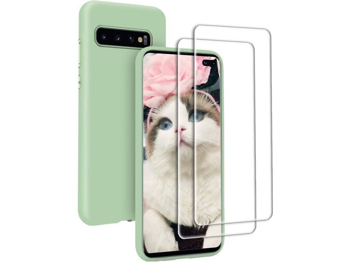 Capa + Película Samsung Galaxy S10 Plus HONGWE. Verde