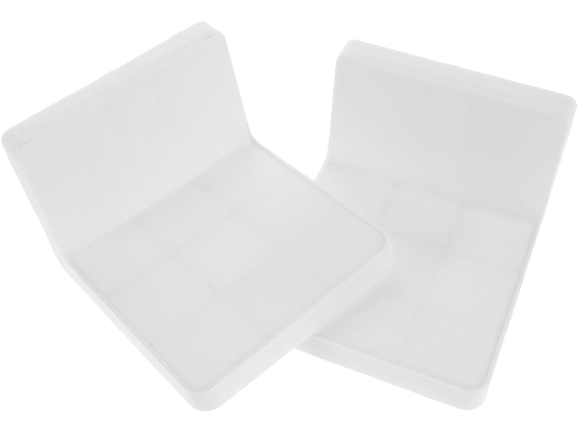 Conjunto De 2-prateleiras Parede Adesivas Flutuantes Em Plástico Branco Impermeável Para Banheiro E Quarto