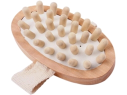 Escova De Banho Madeira, Escova De Massagem Corporal Para Joelhos E Pernas, Fácil De Limpar
