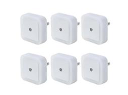Luz Noturna Led Com Sensor De Movimento E Controle De Luz Branca 0.5w 2un Plugue Na Tomada