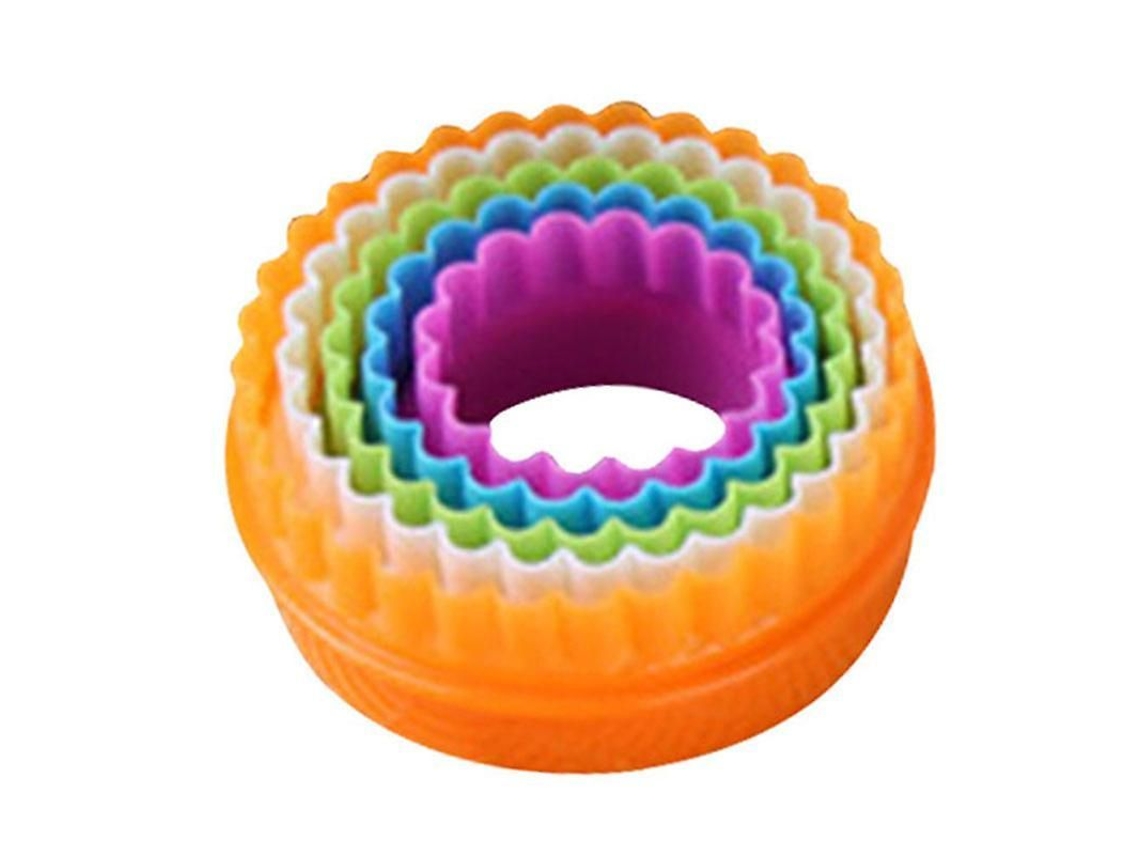 Conjunto De 5 Moldes De Corte Para Bolo, Biscoito E Massa Decorativa Farfi Ferramentas De Cozinha Ronda