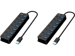 2 Unidades Extension A Sept Ports Concentrateur Usb 7 Ports Câble D'extension Usb S Multiples Plusieur