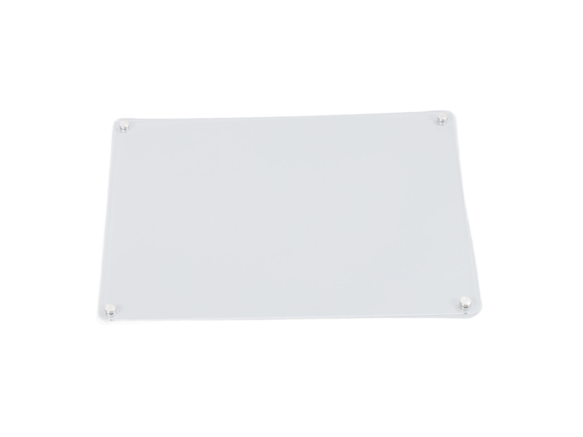 Pizarra Borrable Acrílica Transparente Magnética 40x30cm Bordes Redondeados Para Oficina Escuela Hogar