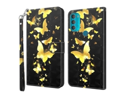 Capa Para Celular Motorola Moto G71 5g Com Estampa 3d Em Tpu + Couro Pu