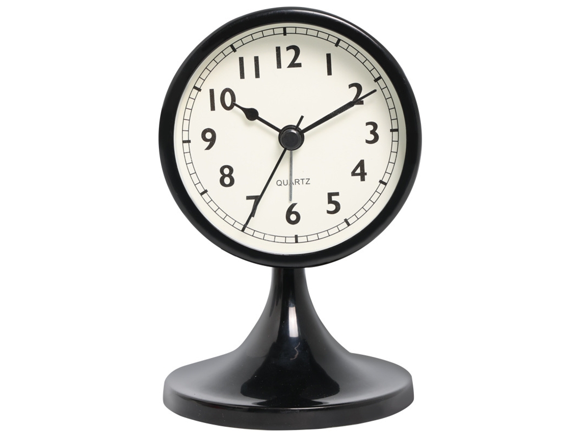 Relógio Despertador Analógico De 3 Polegadas, Retro, A Pilhas, Silencioso Com Luz Para Quarto/criado Mudo/estante Preto Sfushos