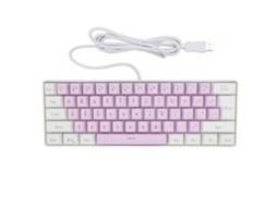 Teclado para Jogos Usb de 61 Teclas, Iluminação Rgb, 6 Modos, Preto e Morado | S/MARCA