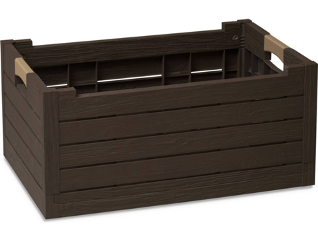Caixa PLASTMECCANICA Florida (Castanho - 59x39cm - Retangular - 60L)