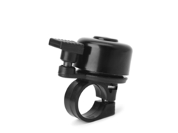 Campainha AQUAFORGE em metal preto, segurança para MTB estrada, scooter e uso infantil ou adulto