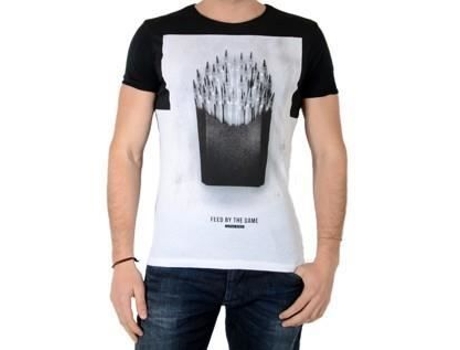 T-Shirt de Homem JAPAN RAGS Frenchfries Algodão Preto (XS)