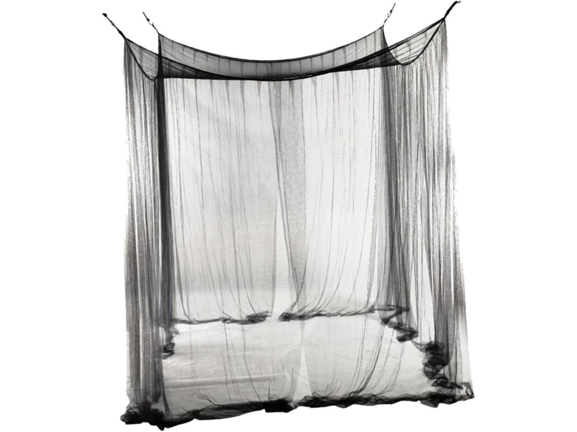Mosquiteiro Europeu Para Cama, Mosquiteiro Para Cama, Mosquiteiro Com Dossel, Preto