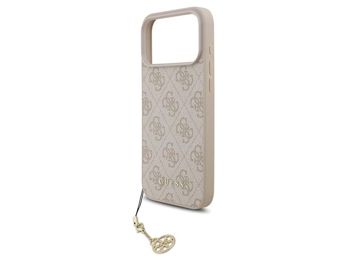 Capa Guess 4g Charms Para Iphone 17 Pro Max 6.9 Rosa Tom Sobre Tom, - Guhmp17xgf4gcp