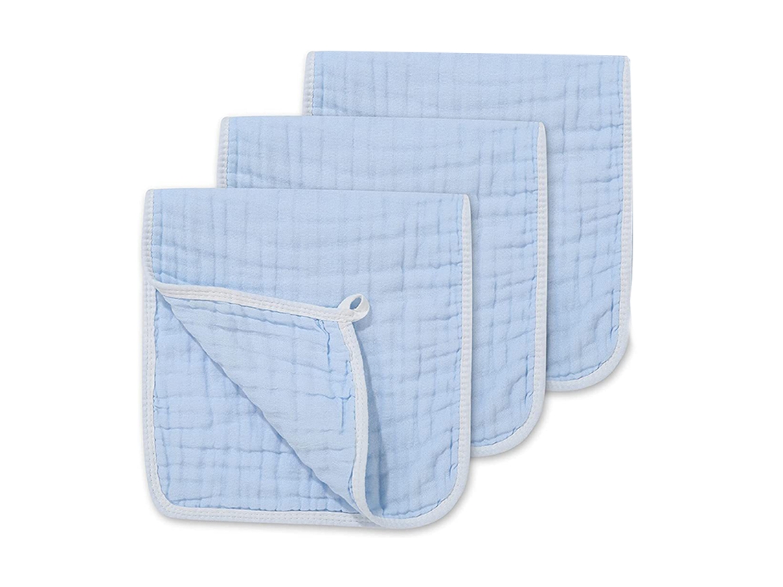 Conjunto de Toalha NEVEANCE Arroto Grandes Extra Absorventes Algodão Azul (Tamanho Único)